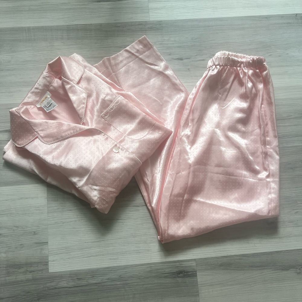 Talbots Blush Pink Cotton Blend Pajama‎ Set M